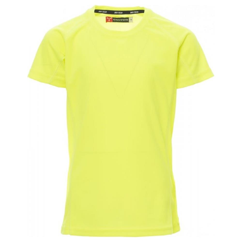 t-shirt manica corta payper runner kids giallo fluo 5/6