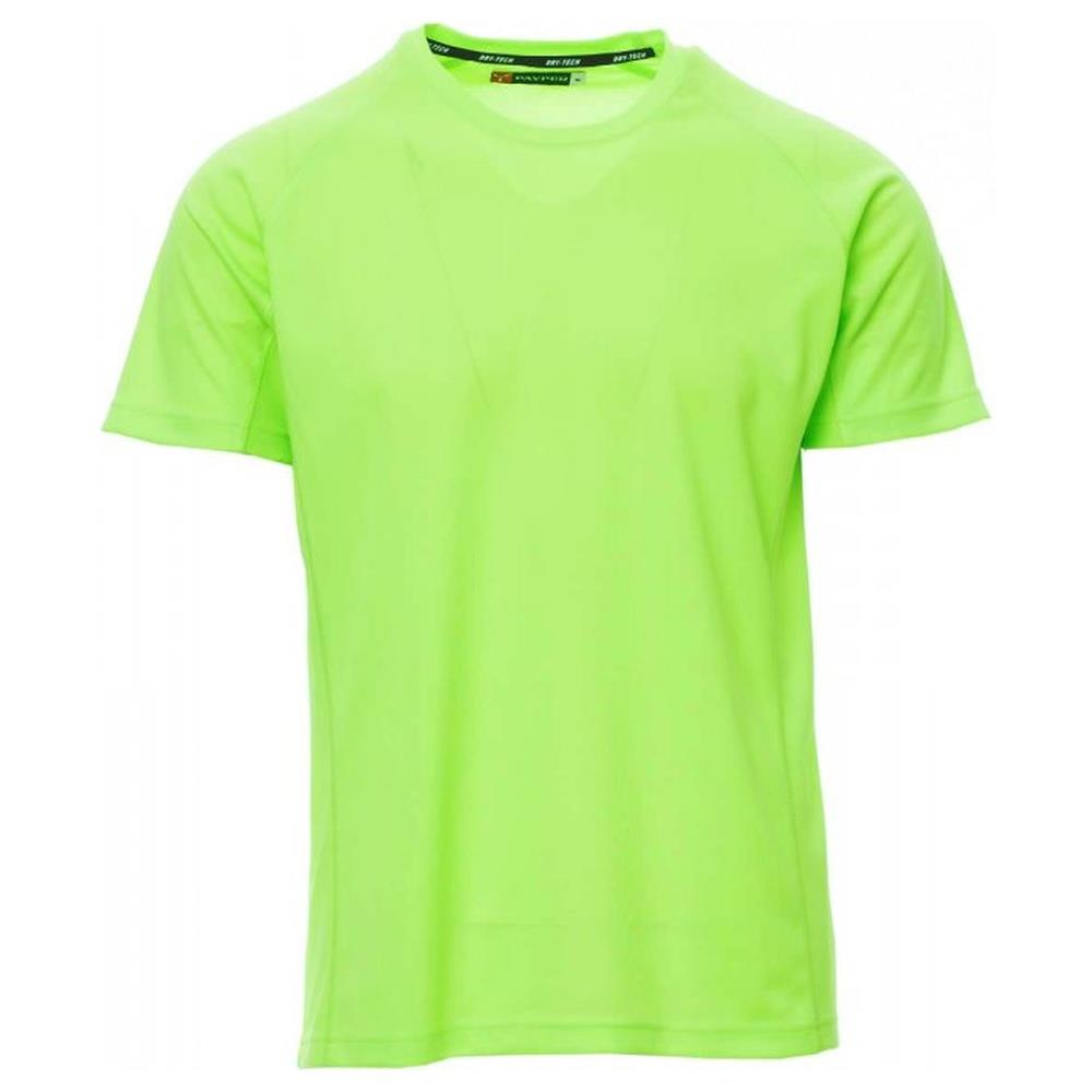 t-shirt manica corta payper runner verde fluo s