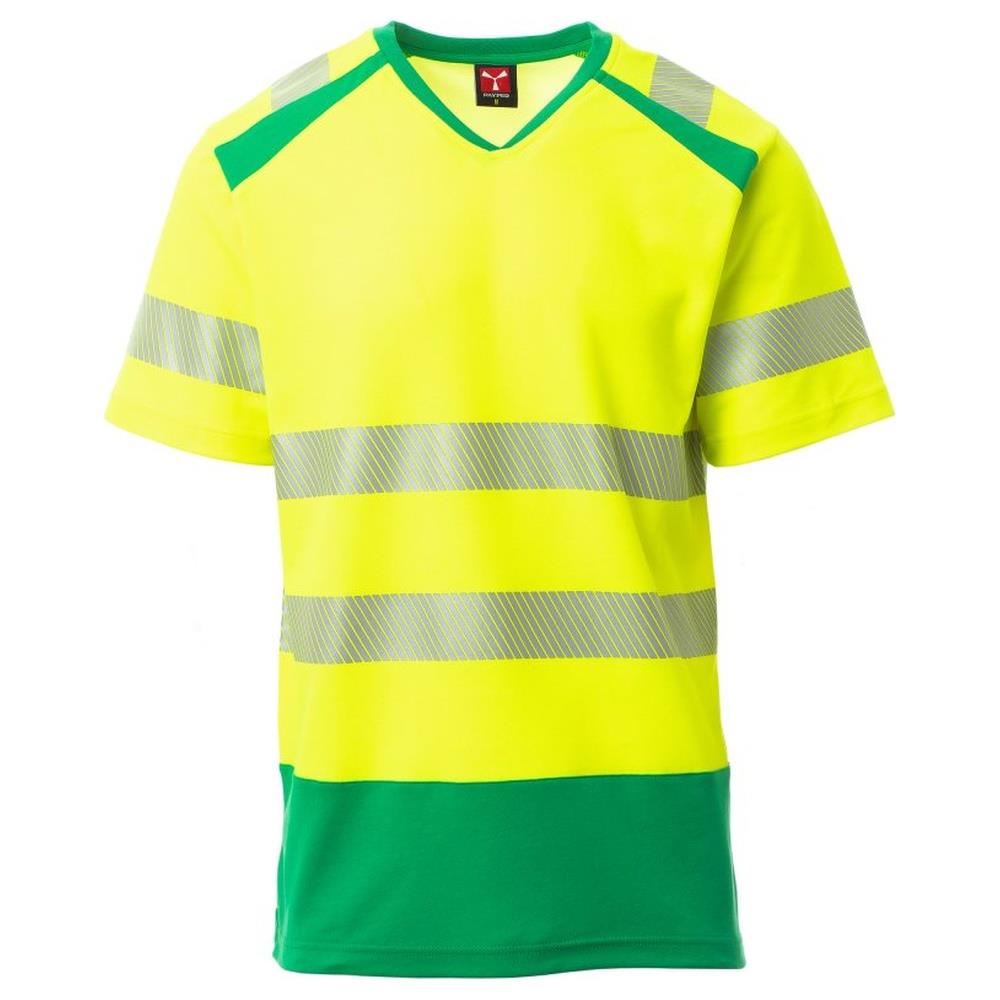 t-shirt manica corta payper way giallo fluo/jelly green xs