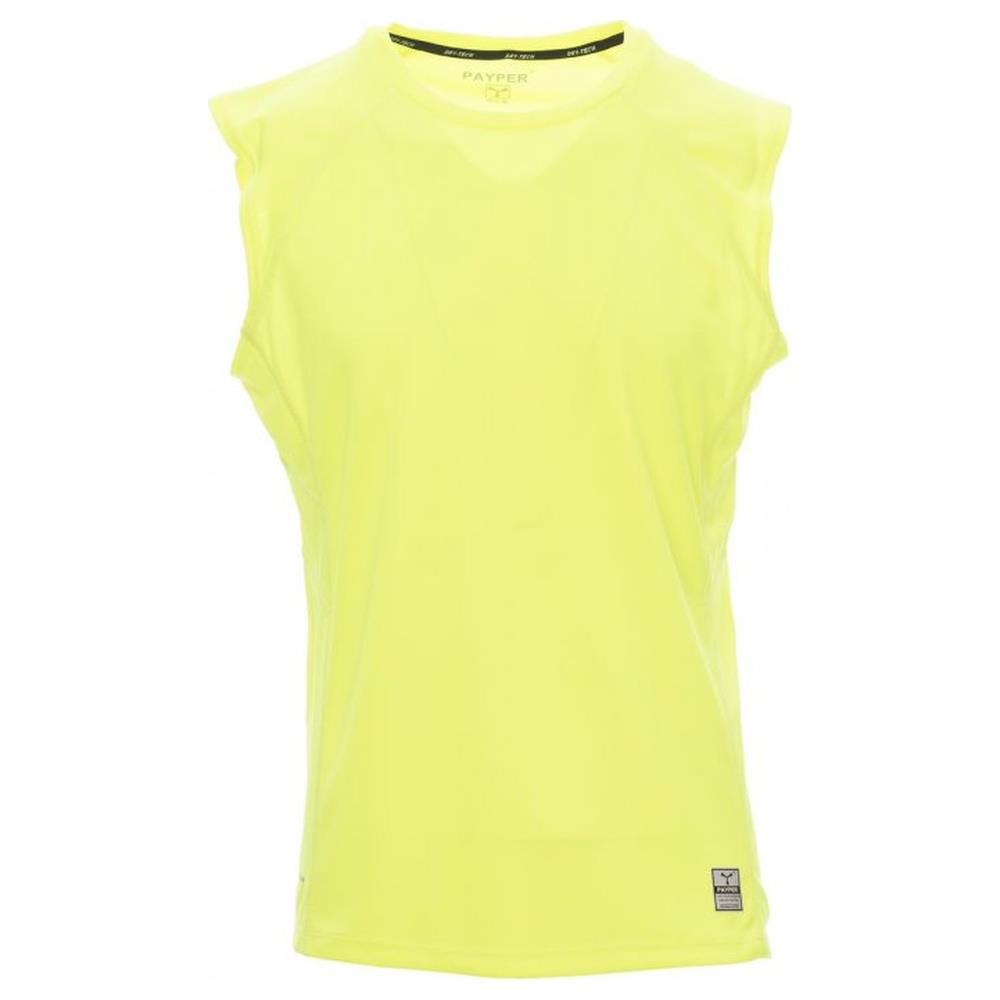 t-shirt smanicata payper smash giallo fluo s