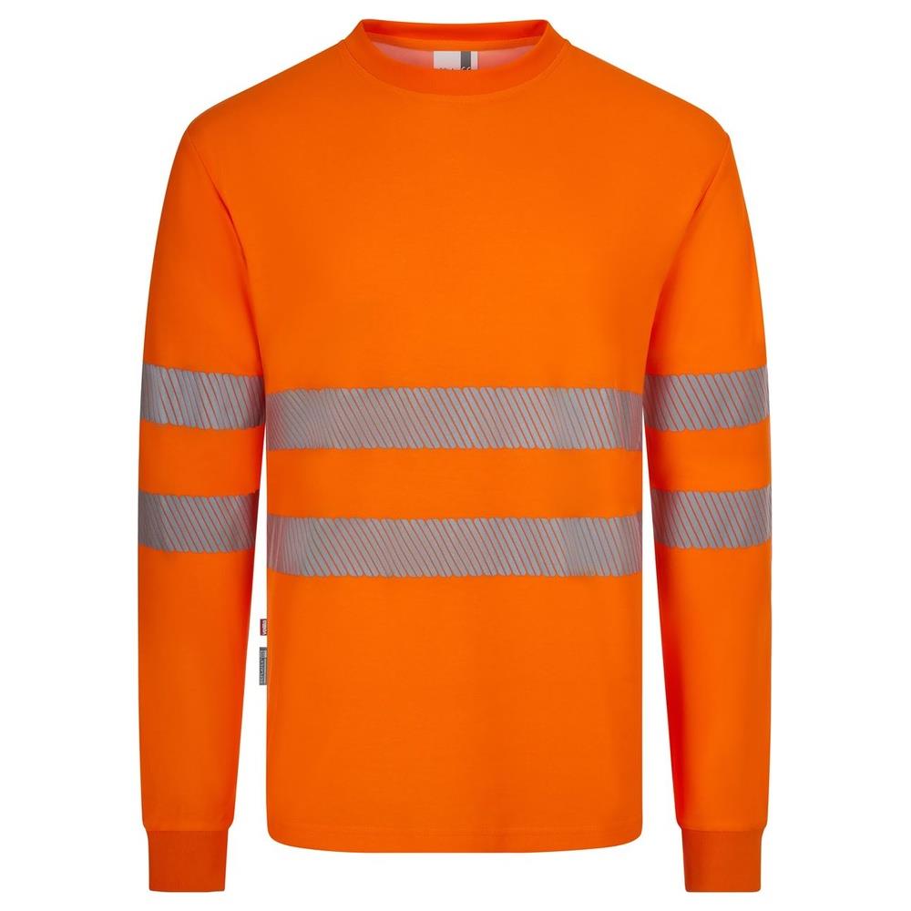 t-shirt velilla cotone maniche lunga bande seg cod 305618 arancio fluo s