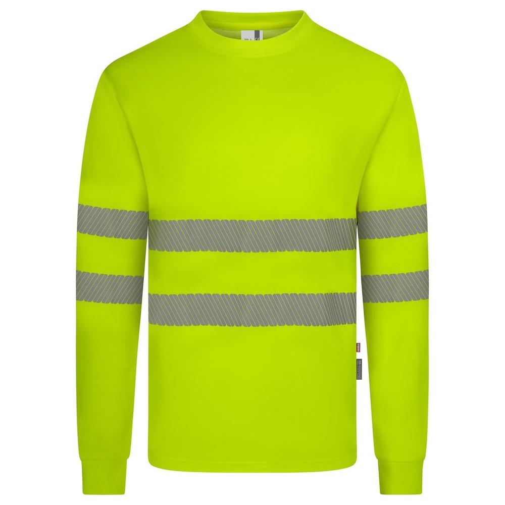 t-shirt velilla cotone maniche lunga bande seg cod 305618 giallo fluo s