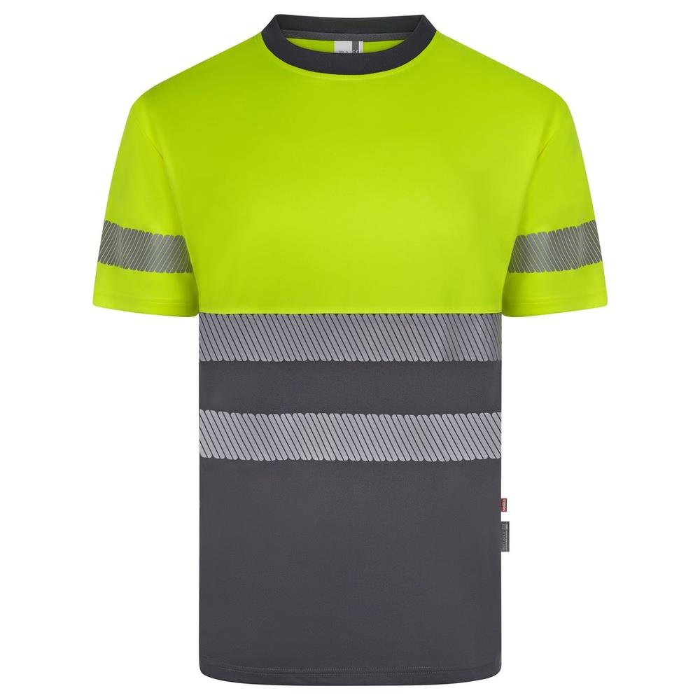 t-shirt velilla poliestere riciclato bicolor m cod 305633 grigio/giallo fluo s