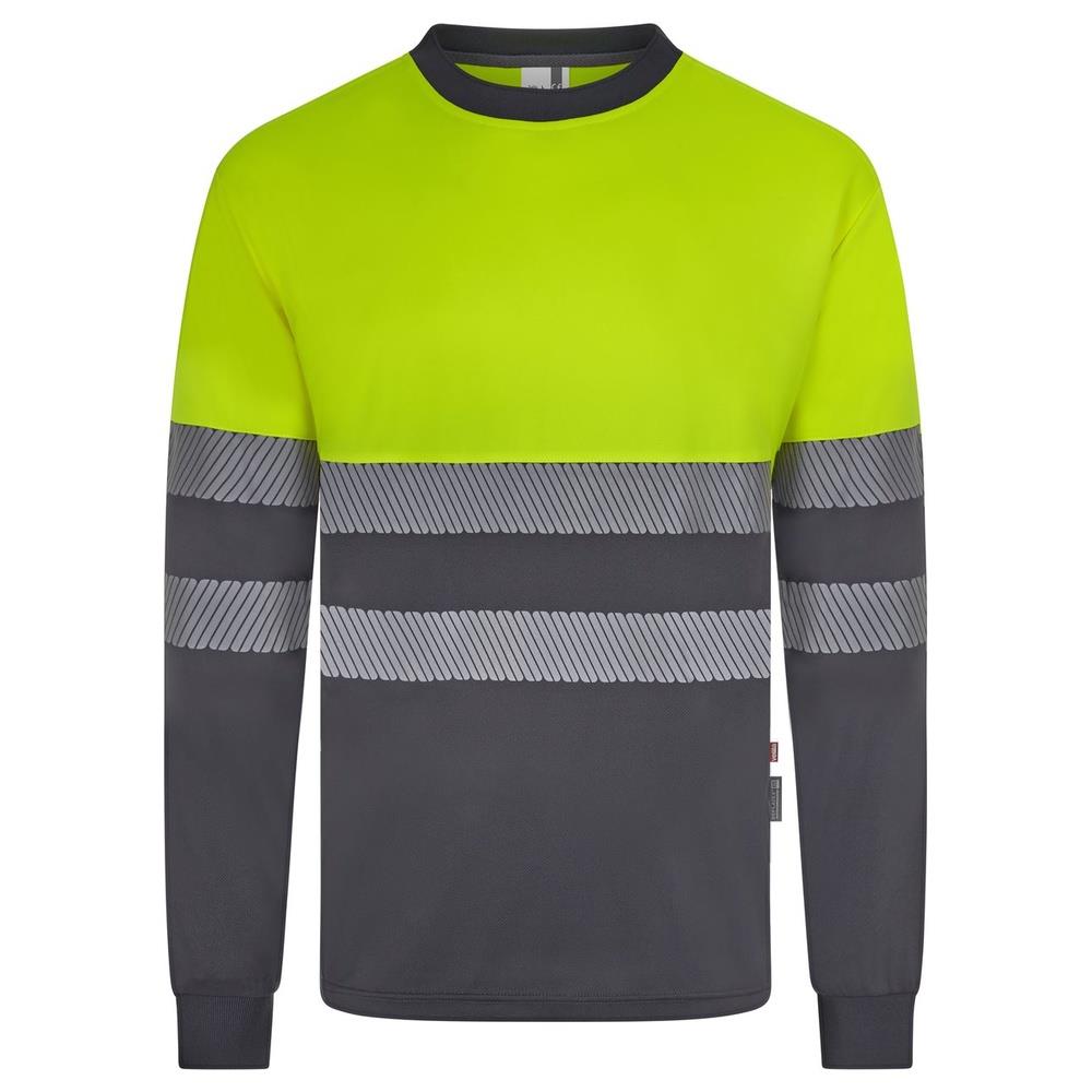 t-shirt velilla poliestere riciclato bicolor m cod 305635 grigio/giallo fluo s