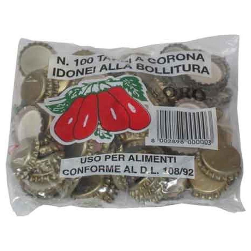 tappo a corona per pomodori ø 26 mm - confezione 100 pezzi
