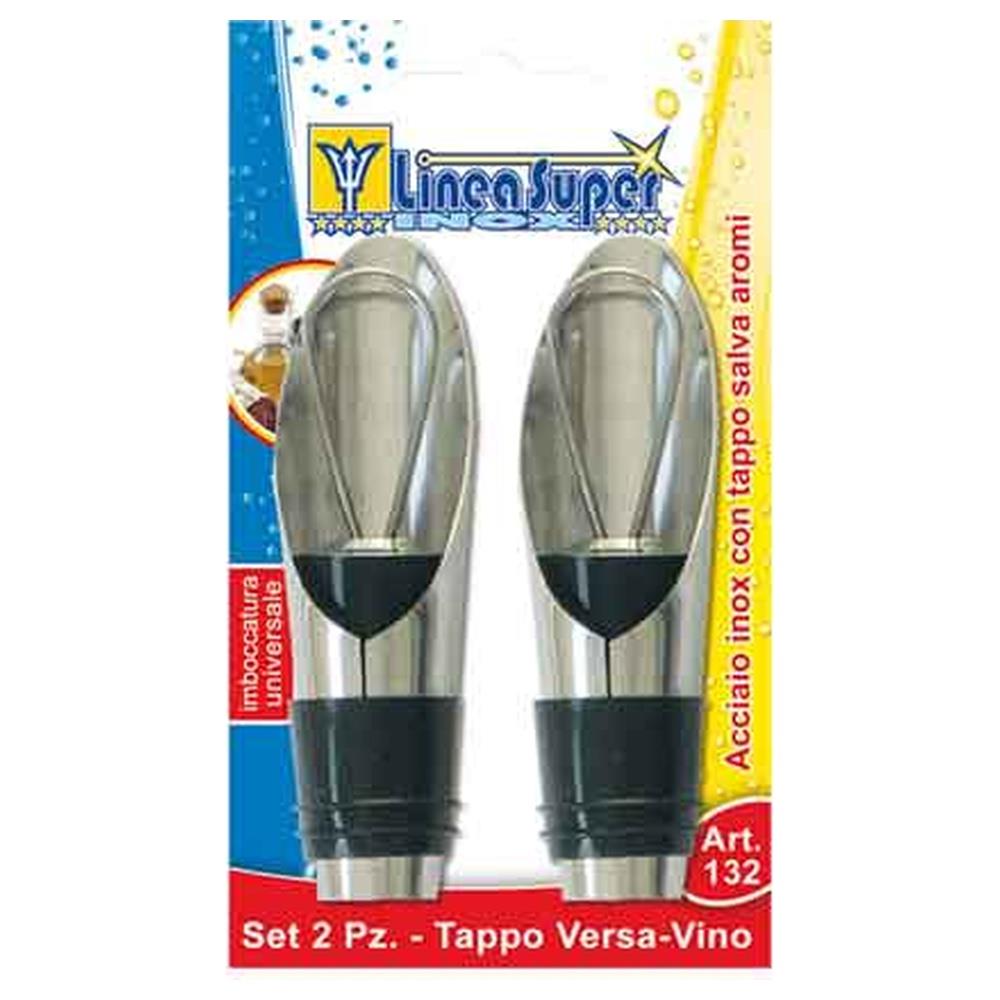 tappo per bottiglie versa-vino confezione 2 pezzi
