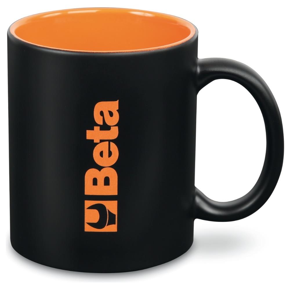 tazza in ceramica nera con logo beta laserato betacollection 9527t