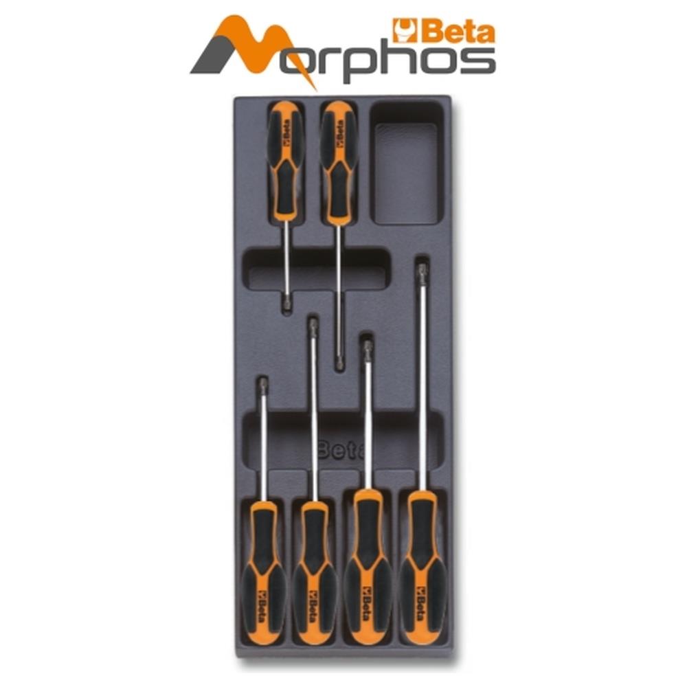termoformato rigido in abs con giraviti morphos per viti tamper resistant torx® beta t187mh