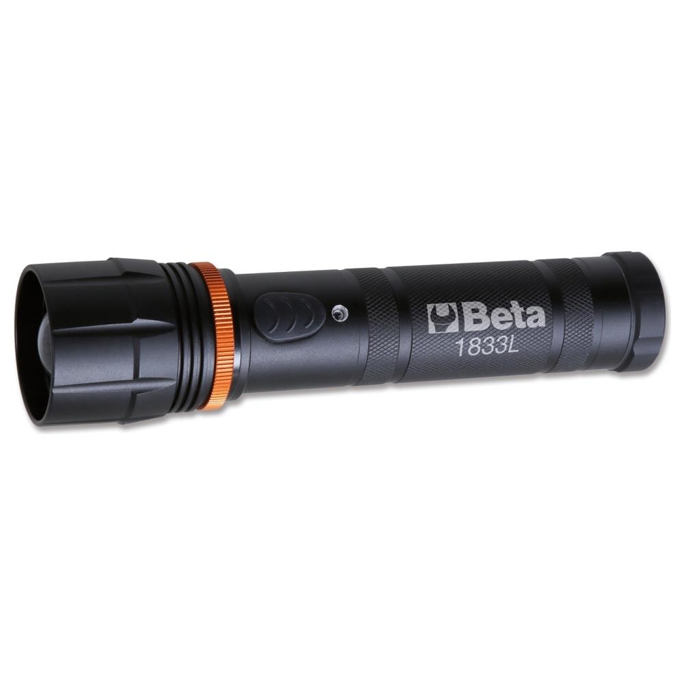 torcia led ad alta luminosità in robusto alluminio anodizzato, fino a 1100 lumen beta 1833l