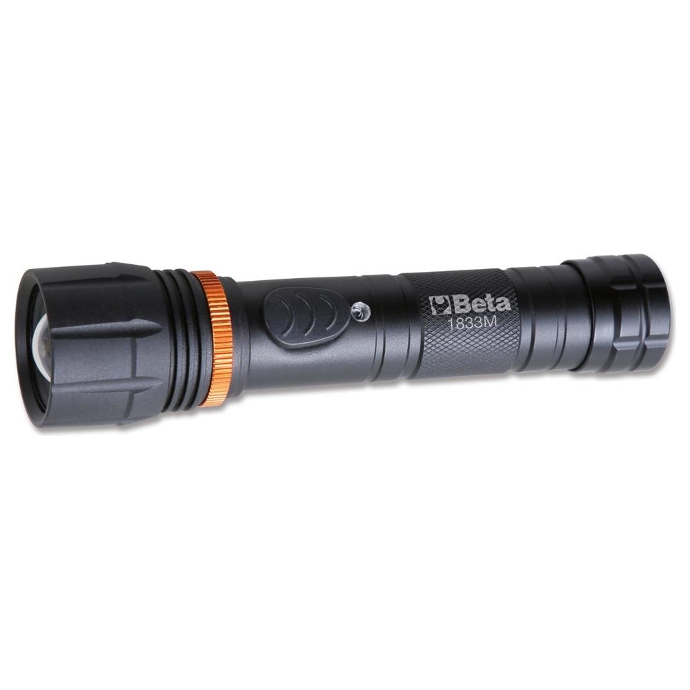 torcia led ad alta luminosità in robusto alluminio anodizzato, fino a 700 lumen beta 1833m