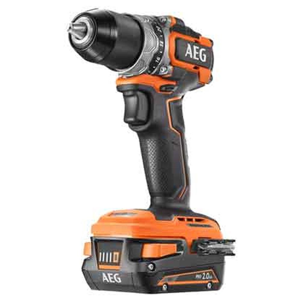 trapano a percussione subcompact brushless a batteria bsb18sbl-202c aeg 18v 2.0ah