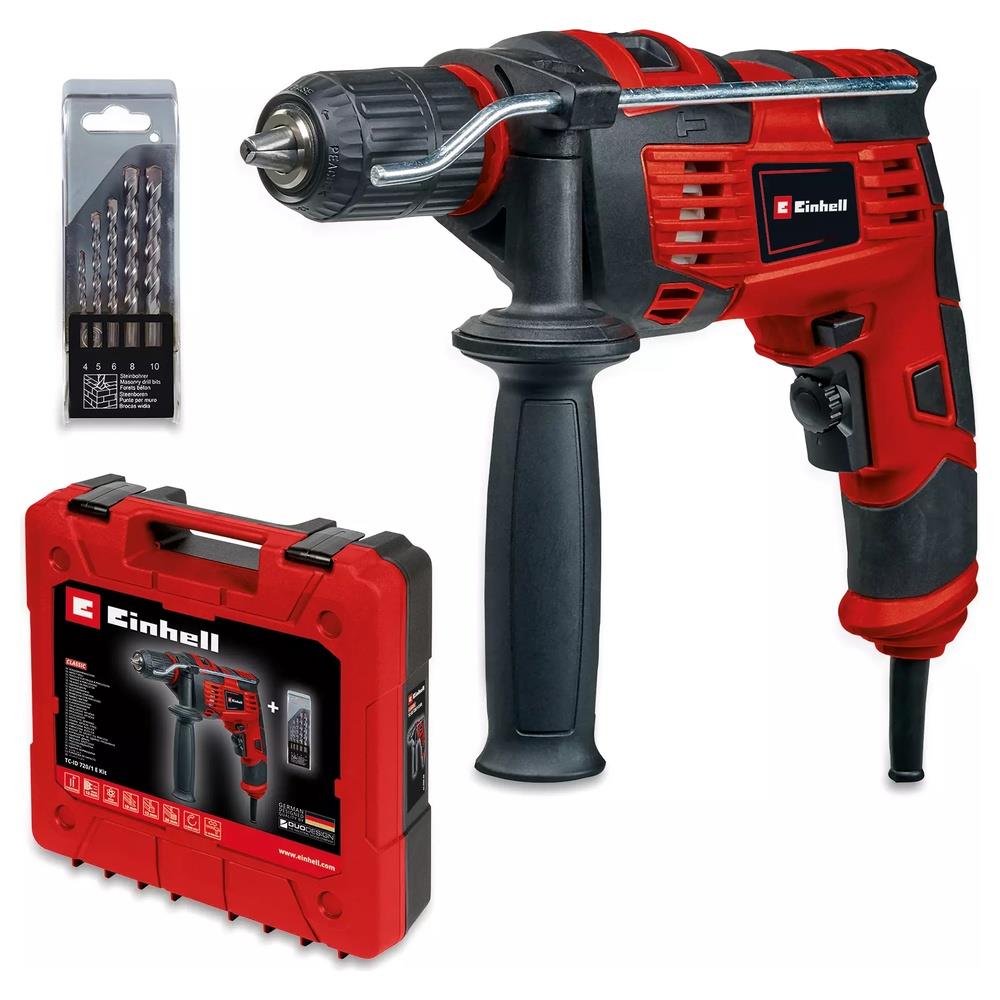 trapano einhell a percussione tc-id 720/1 e - kit