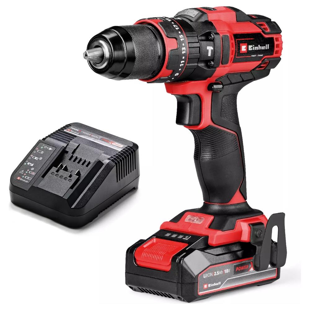 trapano einhell avvitatore a percussione a batteria te-cd 18/44 li
