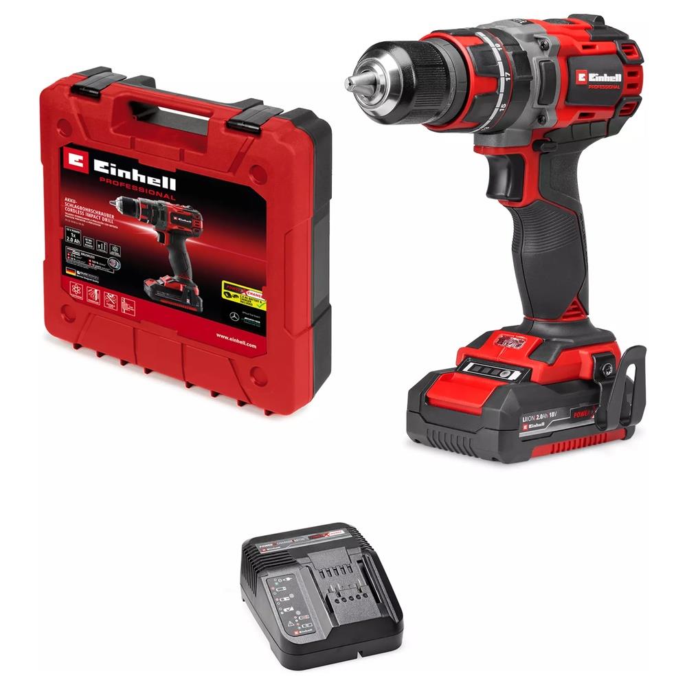 trapano einhell avvitatore a percussione a batteria tp-cd 18/60 li