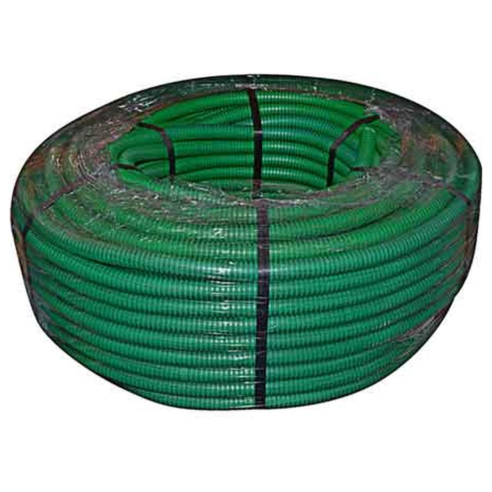 tubo corrugato con tirafilo verde