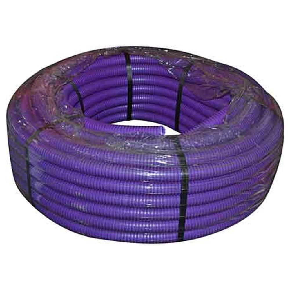 tubo corrugato con tirafilo viola