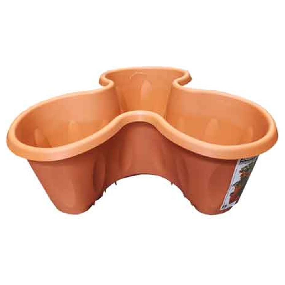 vaso trifoglio ø 40 cm x 16 h - colore terracotta