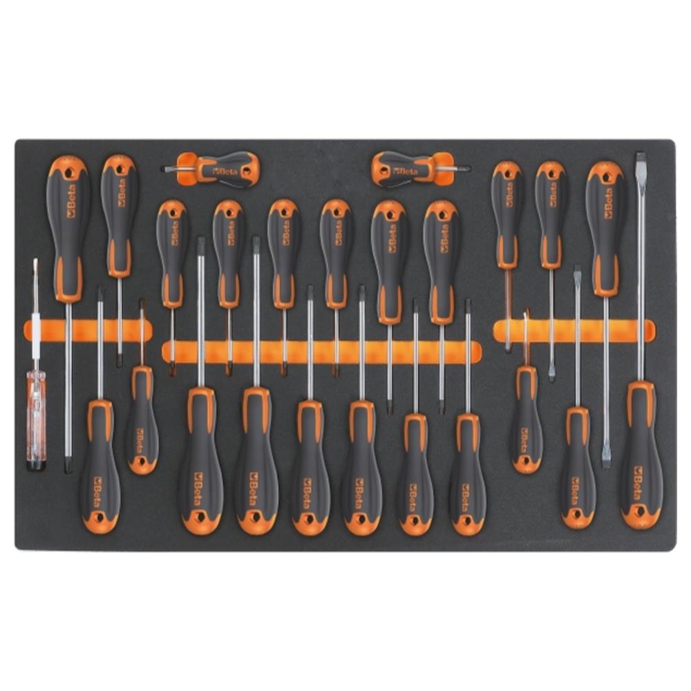 vassoio morbido in eva giravite beta evox per viti lama piatta, phillips® e torx® beta m213k