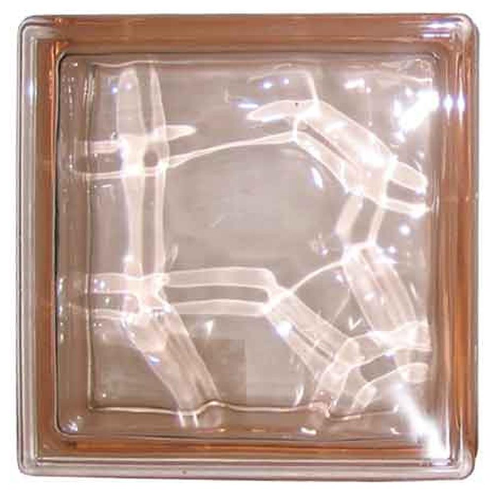 vetromattone ondulato rosa 19x19x8 cm