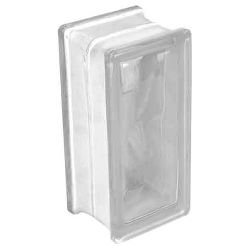 vetromattone ondulato verticale trasparente 19x9x8 cm