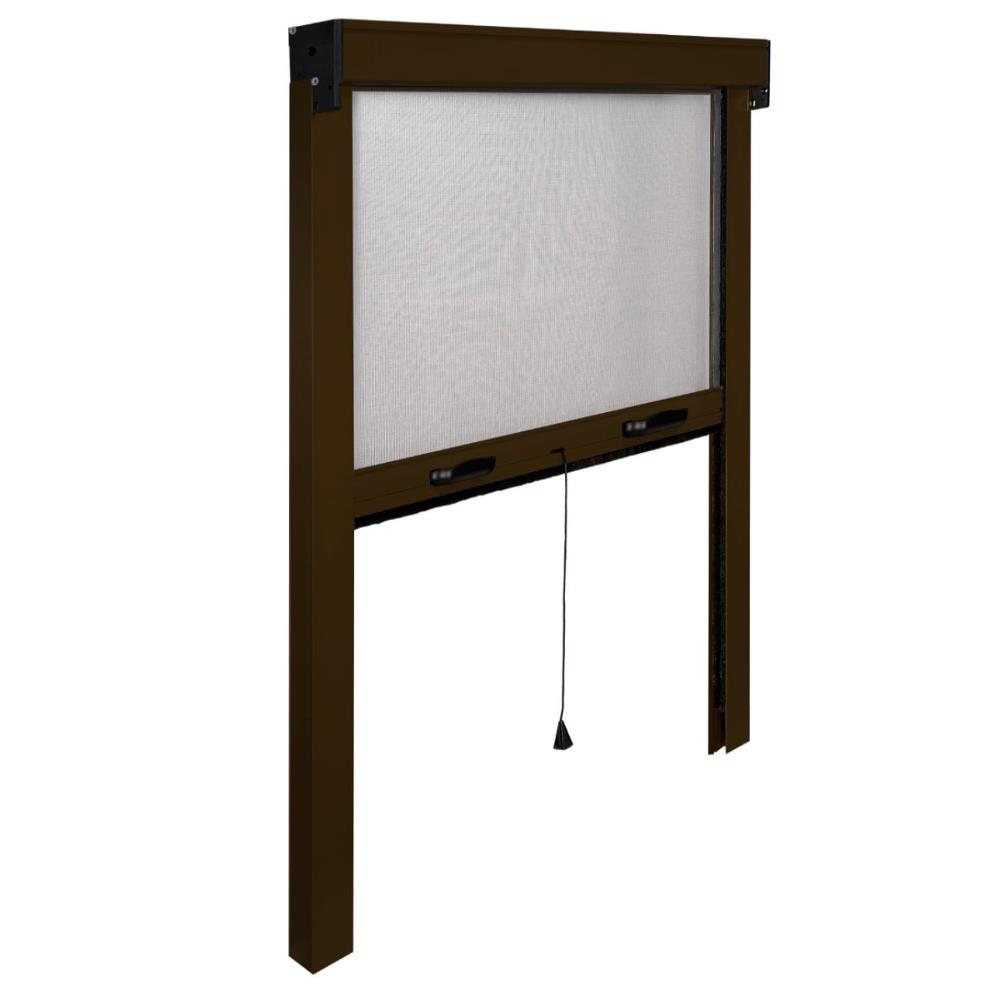 zanzariera avvolgibile verticale 80x160 cm - colore marrone