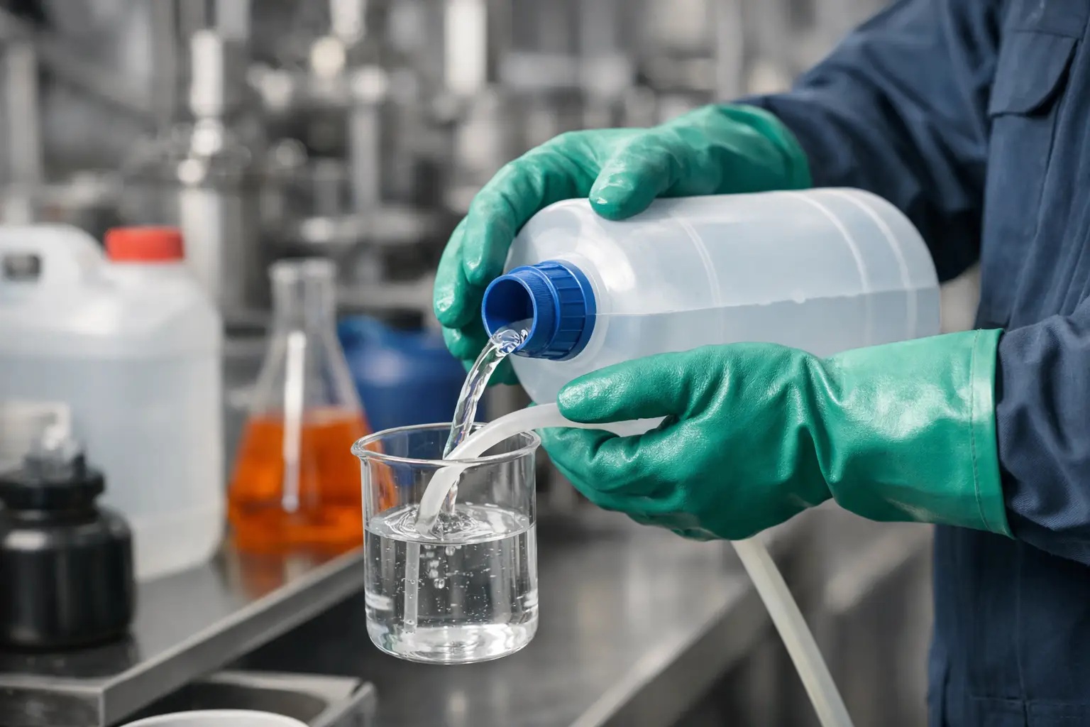 Guanti resistenti ai prodotti chimici per lavorare