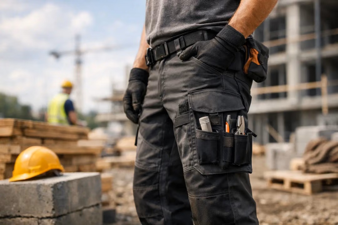 Pantaloni da lavoro multitasche resistenti
