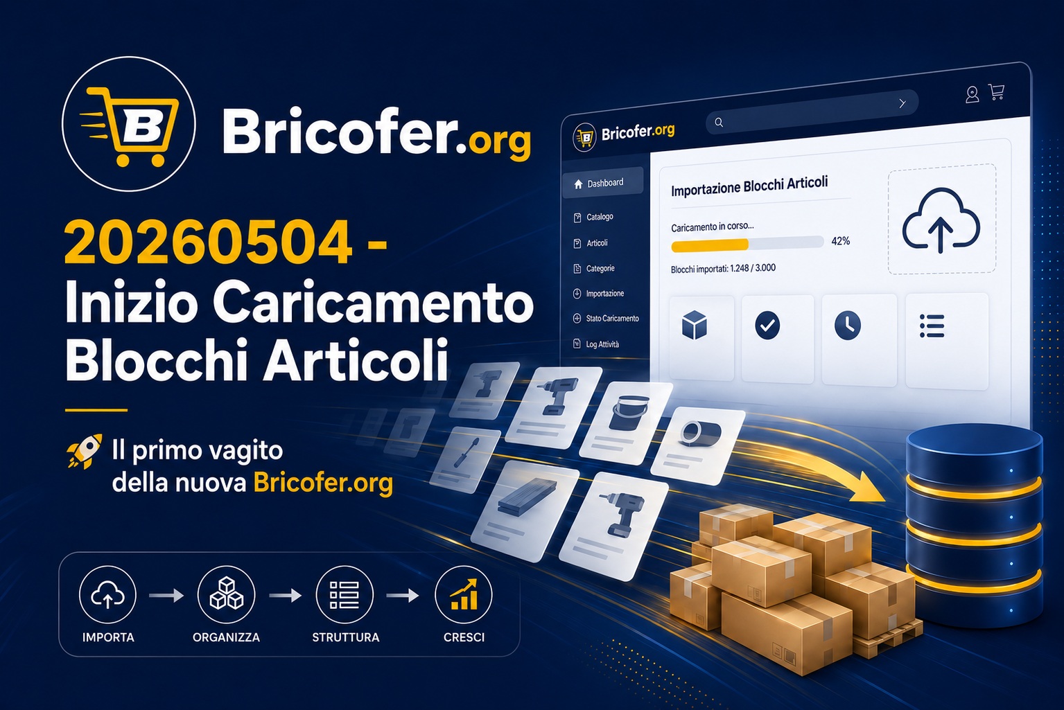Prima News ufficiale Bricofer , Inizia l'avventura